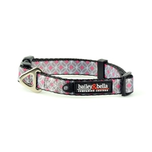 Adjustable Pink Circles Dog Collar