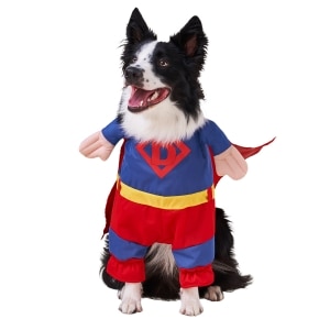 Super Costume and Cape Red Halloween Dog Set