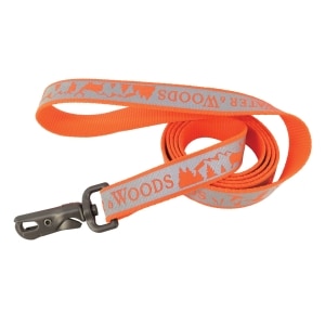 Water and Woods Reflective Dog Leash 1in Orange