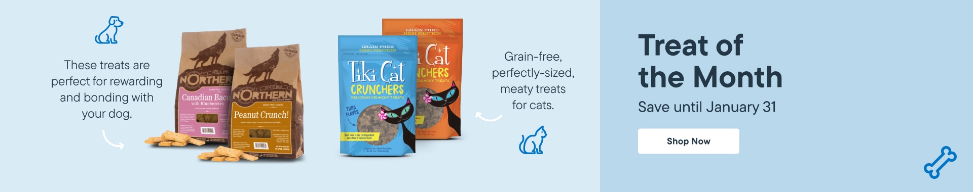 Shop JanuaryTreat of the Month for dogs and cats