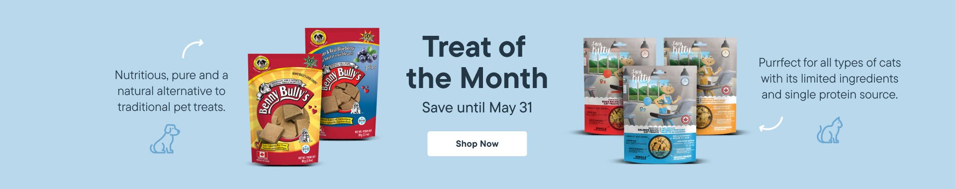 Shop May Treat of the Month for dogs and cats