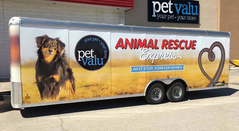 animal rescue expres trailer truck